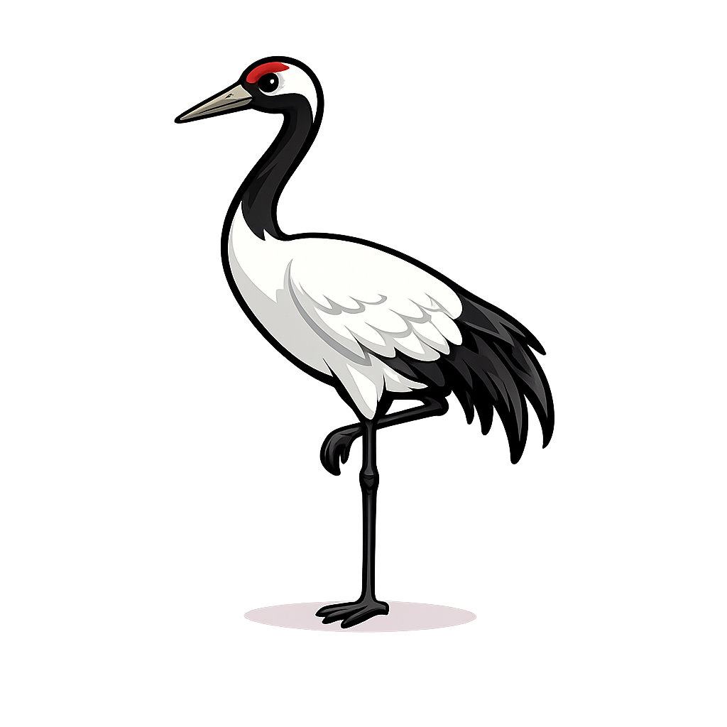 Red-crowned Crane — Japan national animal · ToonTone Guess